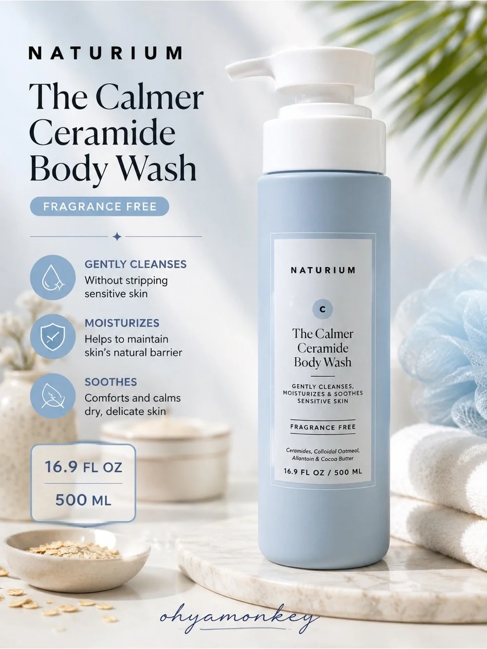 Naturium The Calmer Ceramide Body Wash - Fragrance Free